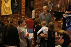 Jim selling raffle tickets to benefit New Horizons of Manchester (NH)